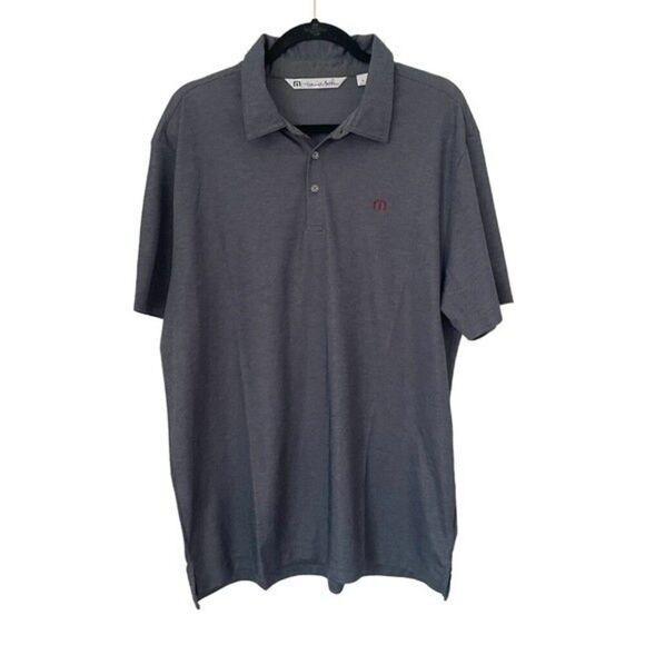 Travis Mathew polo mens grey pima cotton collard polo size xlarge